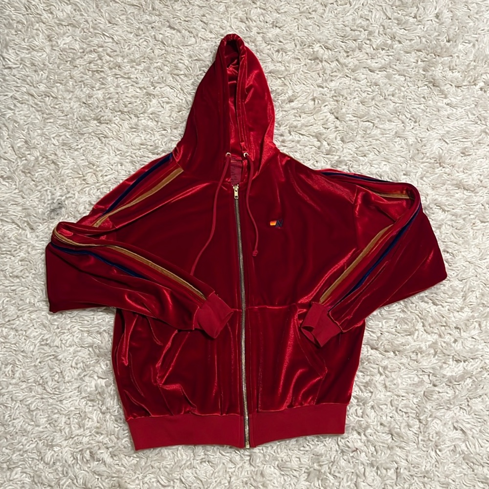 Red velvet, aviator, nation hoodie, zip up